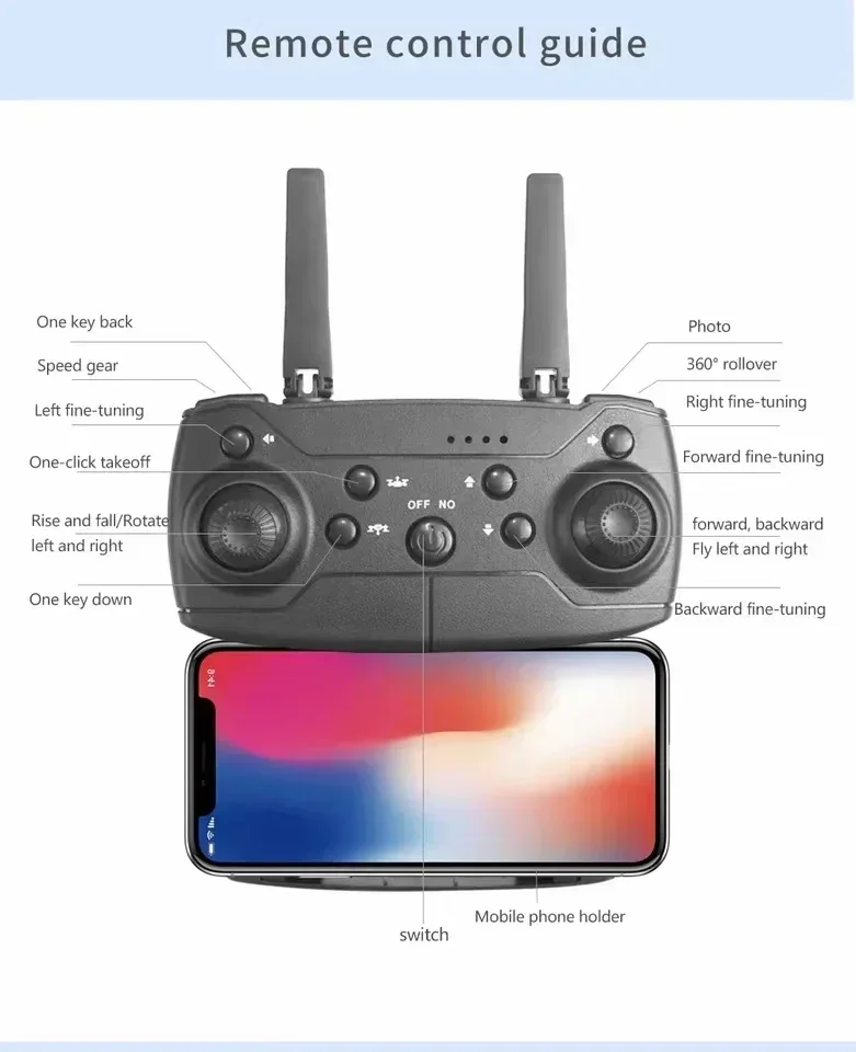 Drone Plegable E88Pro 4K WIFI FPV - Image 3